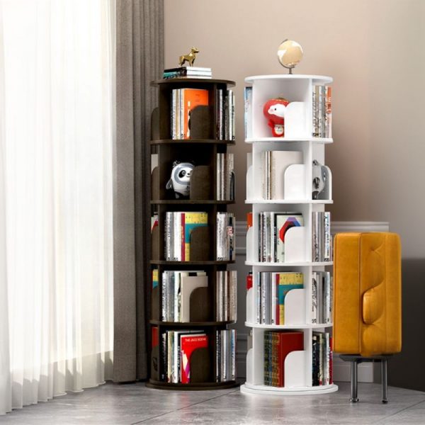 "Minimalist Composite Wood Vertical Double-sided Standard Children's Bookshelf Closed Back with 5 Shelves/6 Shelves/2 Shelves"